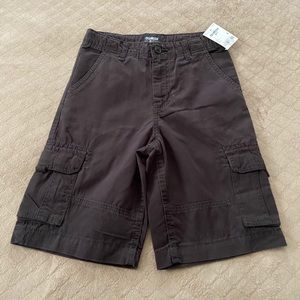NWT Oshkosh Size 8 Cargo Shorts, black/gray